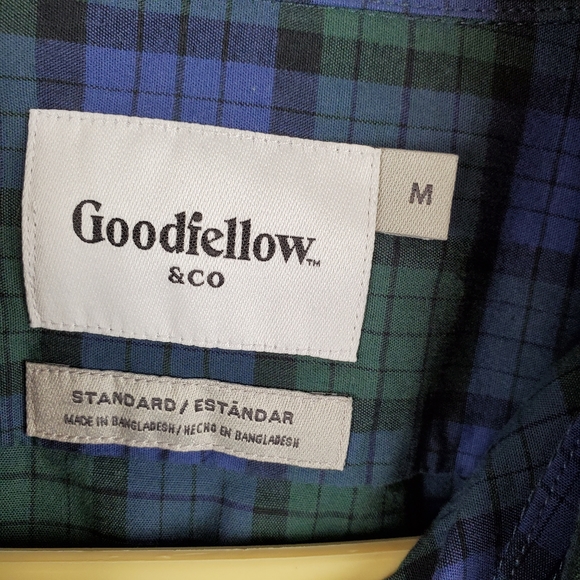 NWOT Goodfellow & Co Northrop Plaid Button Down - Picture 3 of 5
